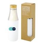 Bouteille en acier inoxydable isolée sous vide en cuivre Hulan de 18,6 oz avec couvercle en bambou